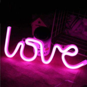 UO Neon Pink Love Sign Led Room Decoration Light